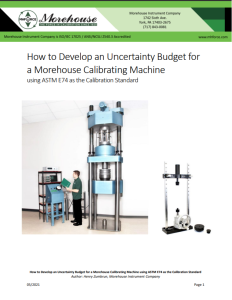 How to Develop an Uncertainty Budget for a Morehouse Calibrating Machine