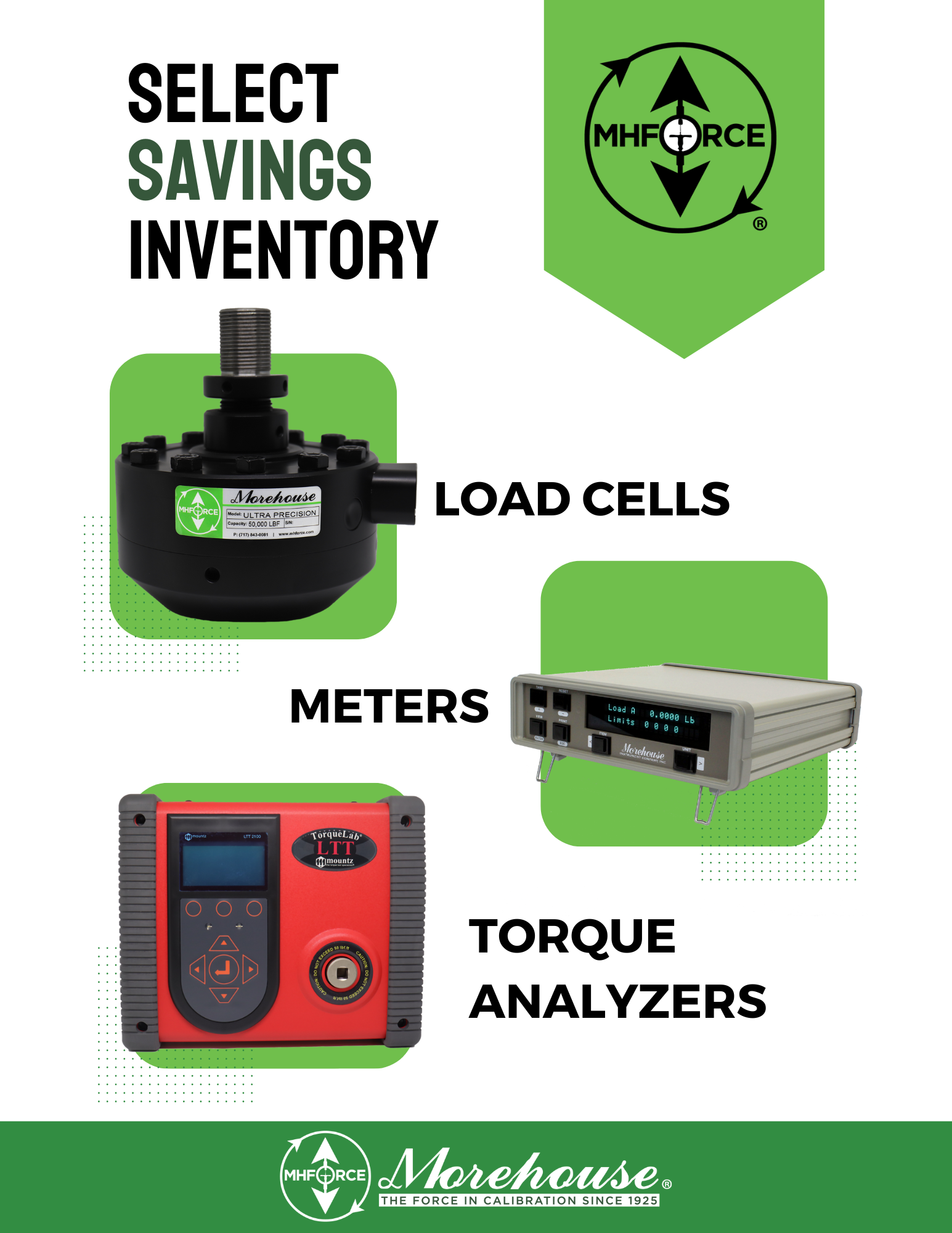 Used load cells and calibration equipment