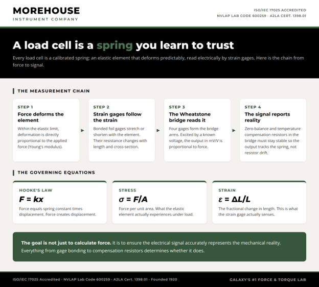 A load cell is a spring